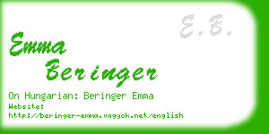 emma beringer business card